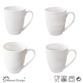 Porcelana Cerâmica Cheap Embossed Mug